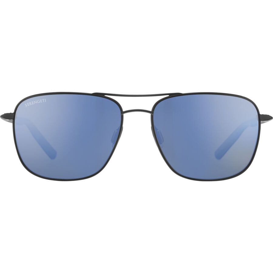SPELLO, Matte Black with Black Temples and Blue Inside Temple Tips-Mineral Polarized 555nm Blue Cat 2 to 3, hi-res